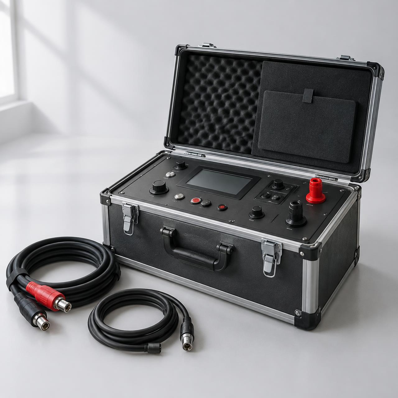 Studio photograph of ug cable testing equipment