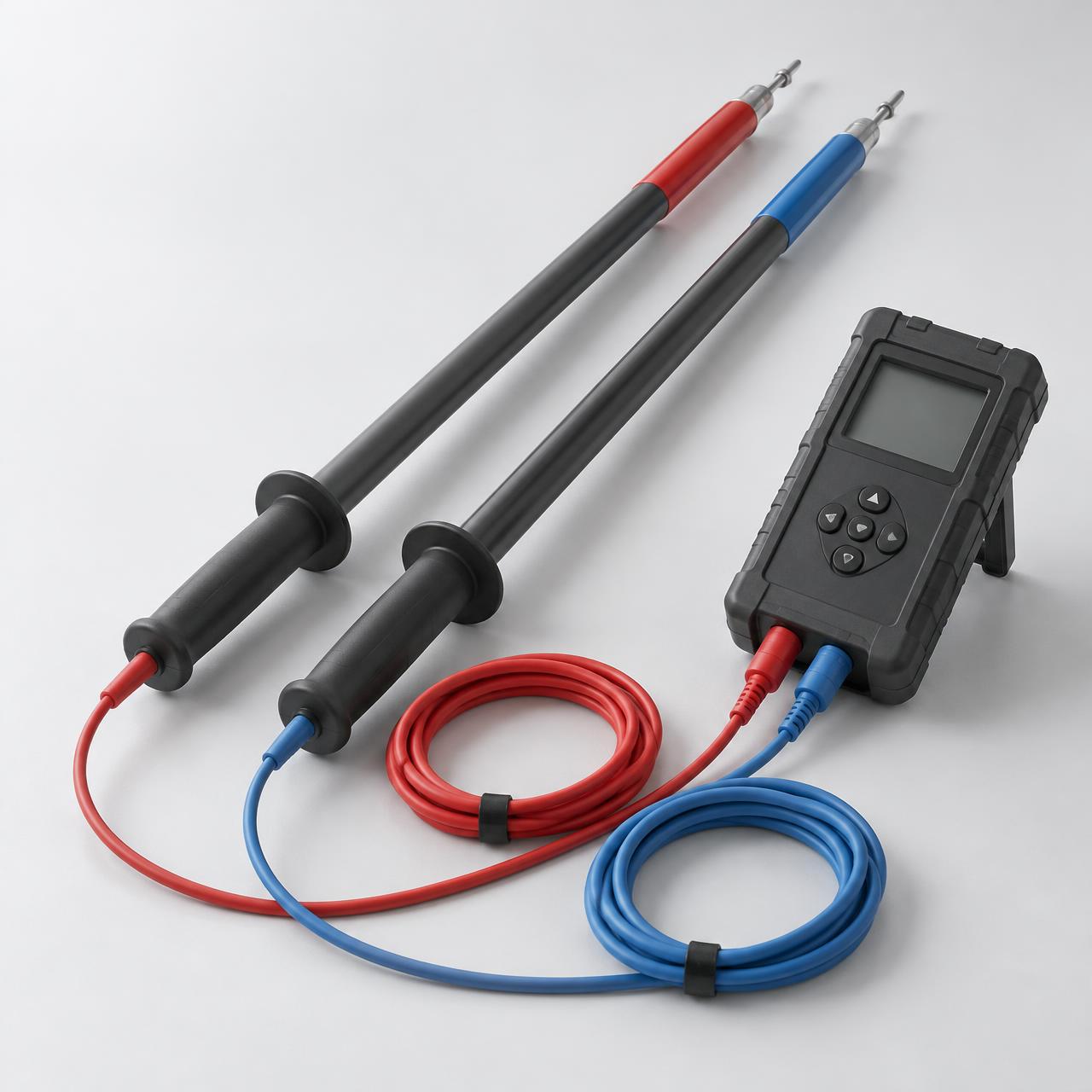 Studio photograph of phaser measurement equipment